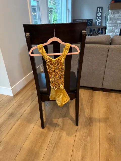 Weissman Gold Sequin Dance Leotard one-piece