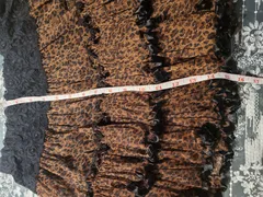 NEW Latin Dance Practice Skirt — Leopard Print Tiered Ruffle — Waist Flat 12" dancewear piece detail 5