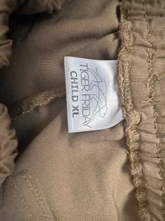 Tan Cargo Pants with Pockets, Tiger Friday dancewear piece detail 3