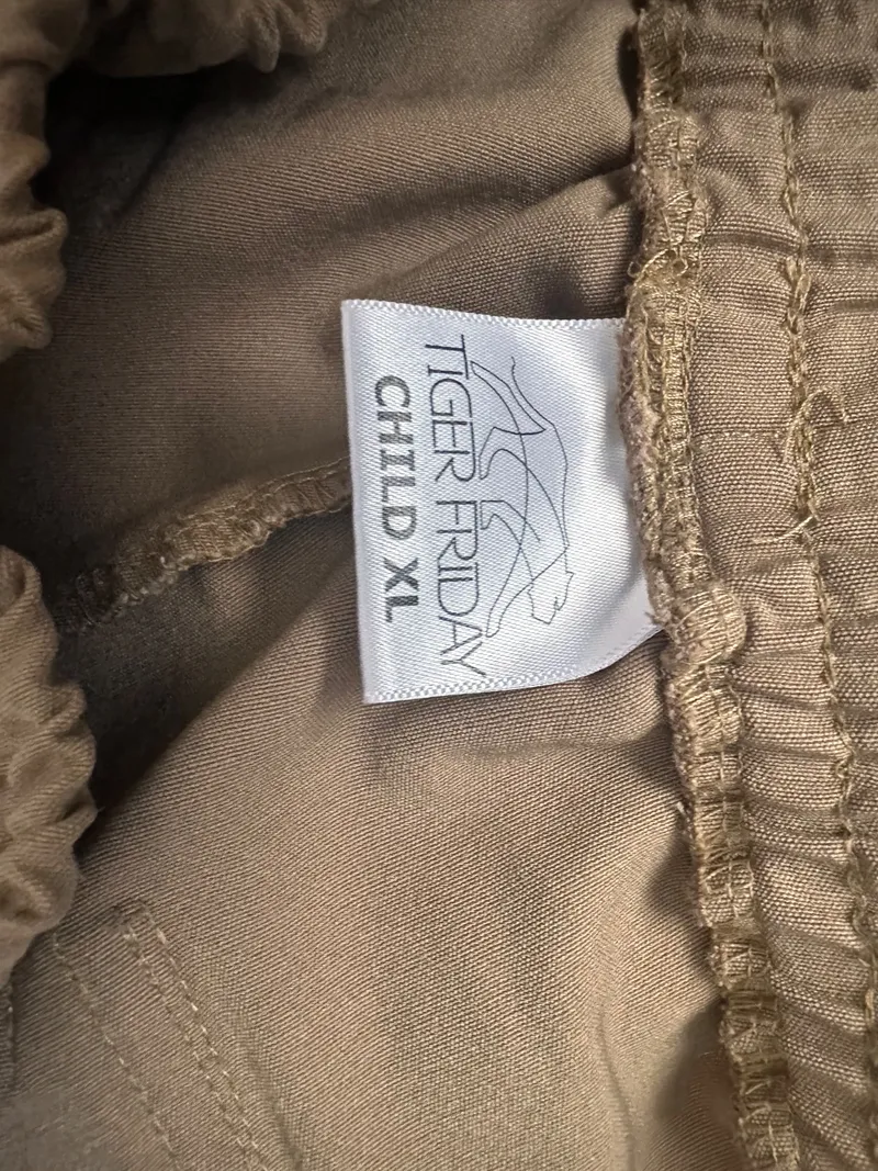 Tan Cargo Pants with Pockets, Tiger Friday dancewear piece detail 3