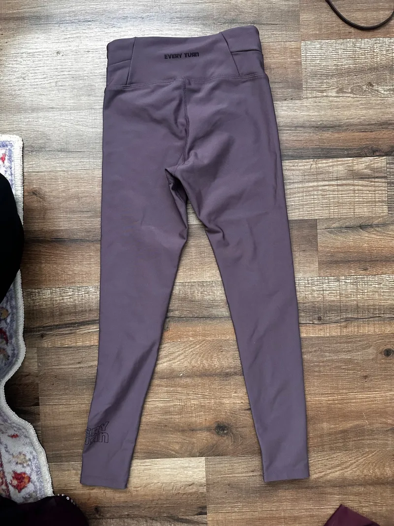 Every Turn Purple Cross Waist Leggings dancewear piece in plum detail 2