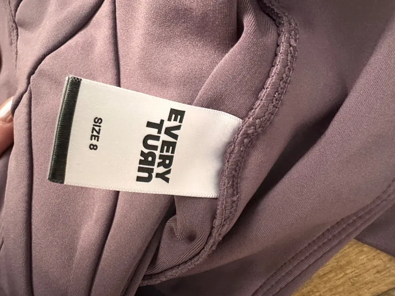 Every Turn Purple Cross Waist Leggings dancewear piece in plum detail 3
