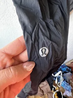 Black Nylon Jogger Pants, Lululemon dancewear piece in black detail 3