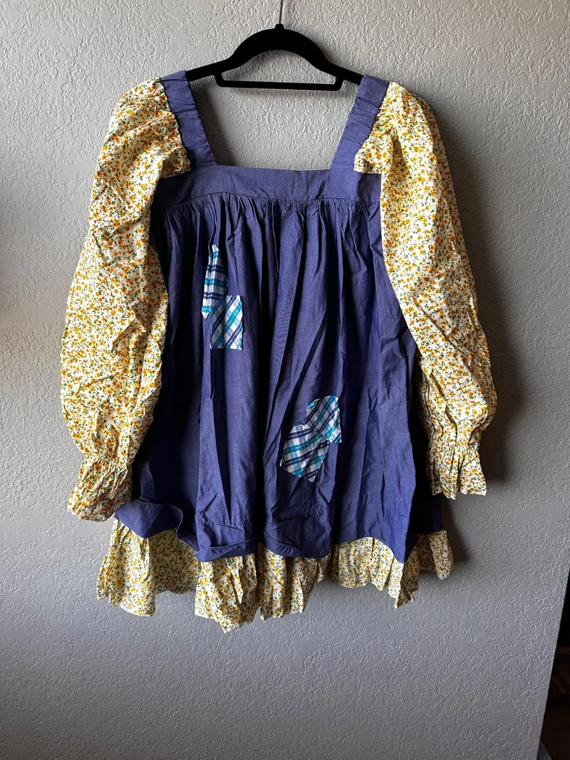 Hard Knock Life Dress, Weissman dance costume in navy and gold detail 4