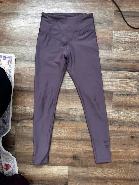 Every Turn Purple Cross Waist Leggings one-piece