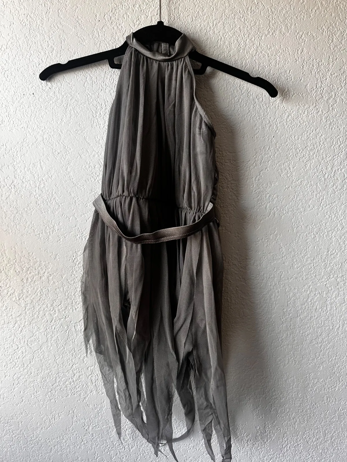 Gray Halter Lyrical Dance Costume, Weissman dance costume in gray and black