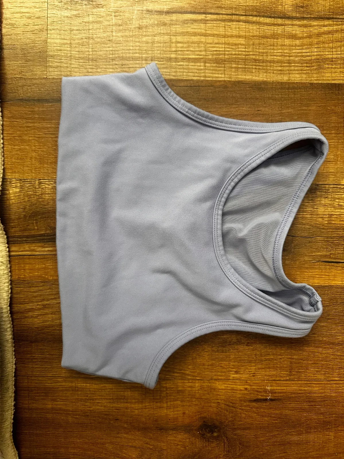 Pale Blue Tank Top dancewear piece in blue