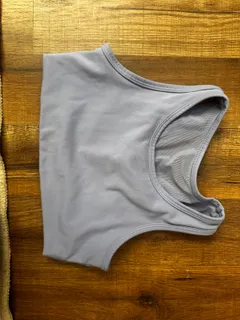 Pale Blue Tank Top dancewear piece in blue detail 1