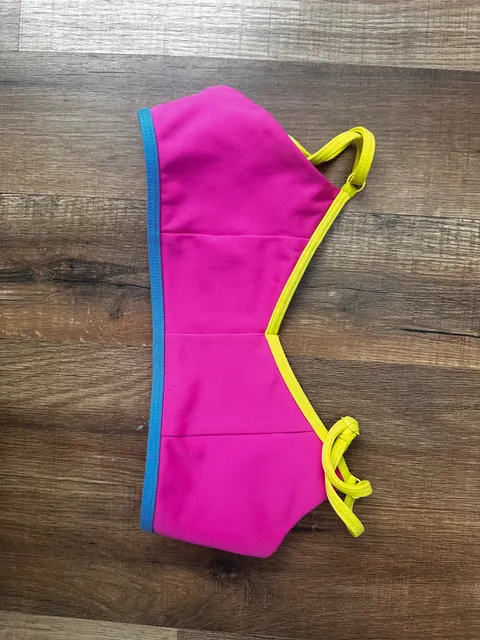 Neon Pink Yellow Sports Bra, Jo+Jax one-piece